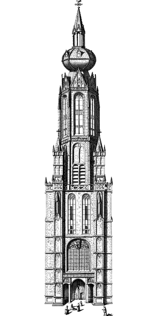 塔 建造 线条艺术 - 免费矢量图形