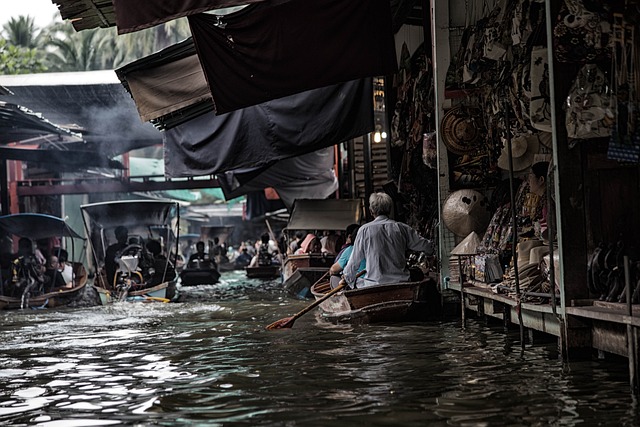 曼谷 河 市场 - 上的免费照片