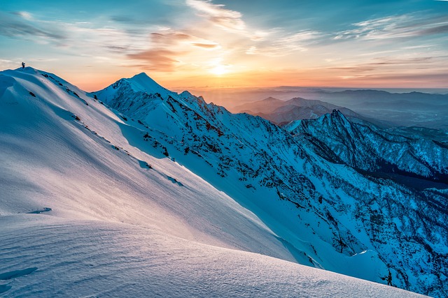 山 雪 日出 - 上的免费照片
