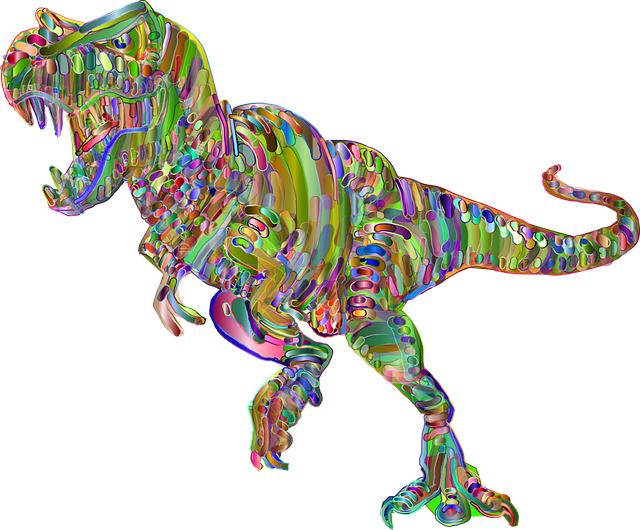 暴龙雷克斯 恐龙 几何的 - 免费矢量图形