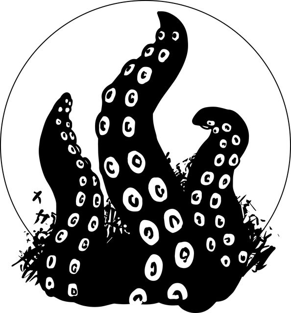 触手 章鱼 轮廓 - 免费矢量图形