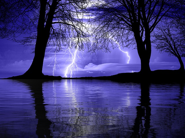 雷雨 闪电 树木 - 上的免费图片