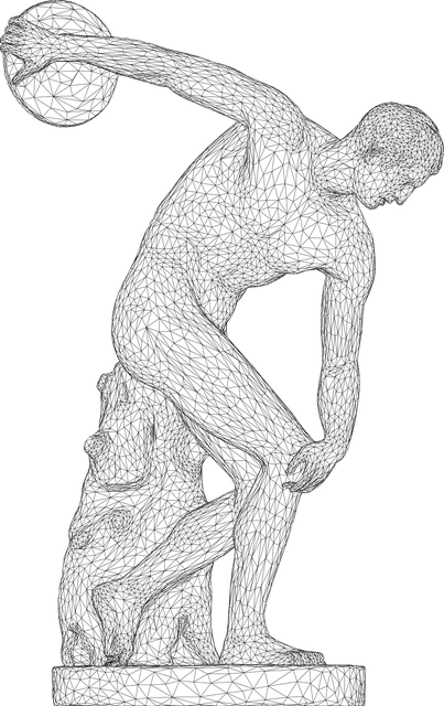 Discobolus 雕像 希腊语 - 免费矢量图形
