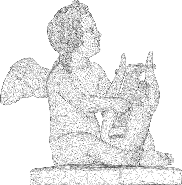 丘比特 雕像 3D - 免费矢量图形