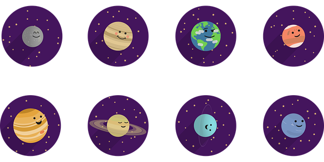 太阳能发电系统 行星 空间 - 免费矢量图形