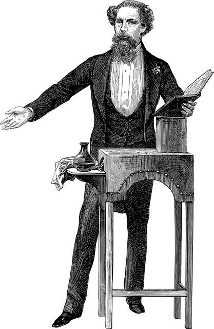 查理·狄更斯 肖像 线条艺术 - 免费矢量图形