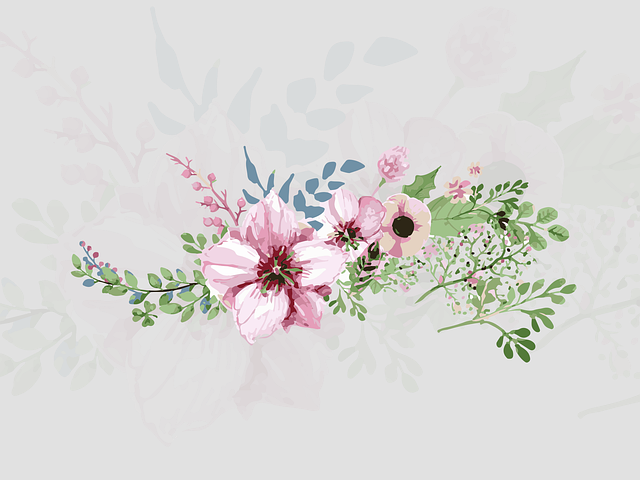 水彩 花的 花卡 - 免费矢量图形