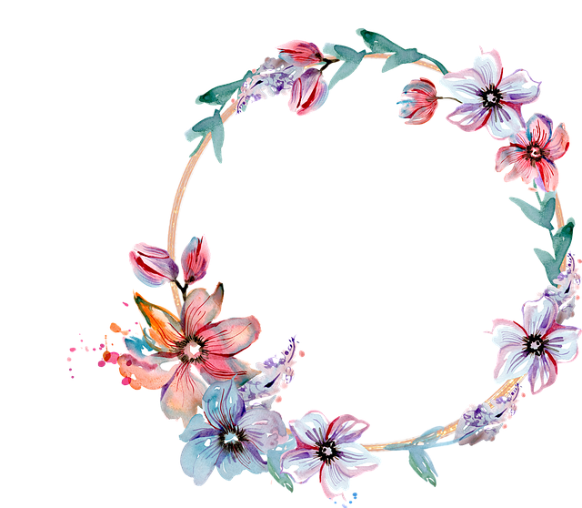 花朵 花圈 框架 - 免费矢量图形