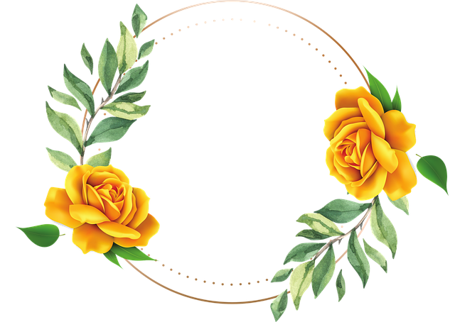 花朵 圆圈 框架 - 免费矢量图形