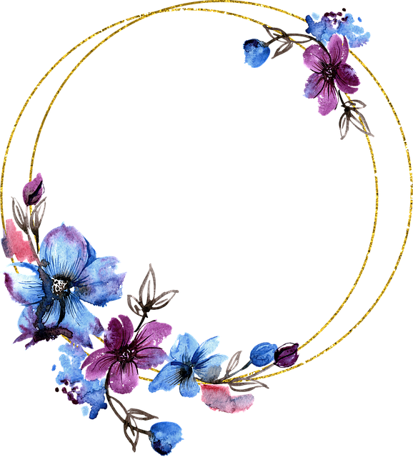 花朵 圆圈 框架 - 免费矢量图形