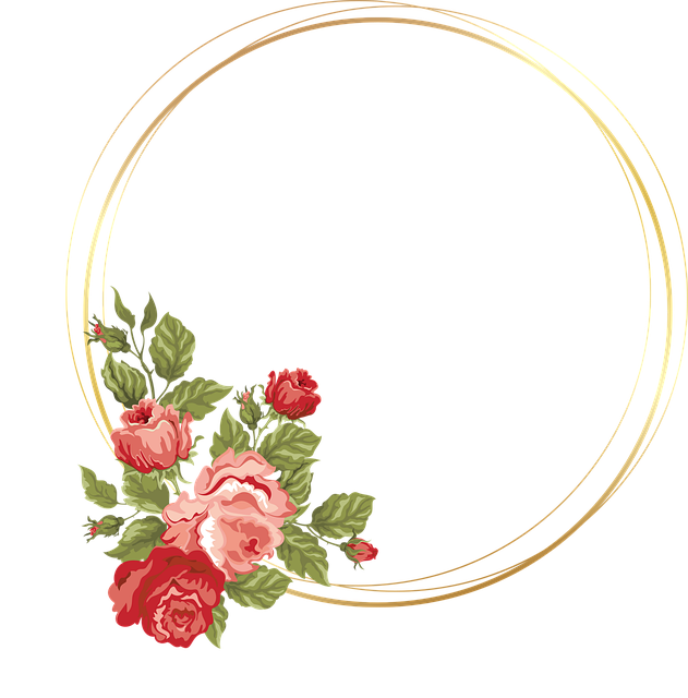 花朵 圆圈 框架 - 免费矢量图形