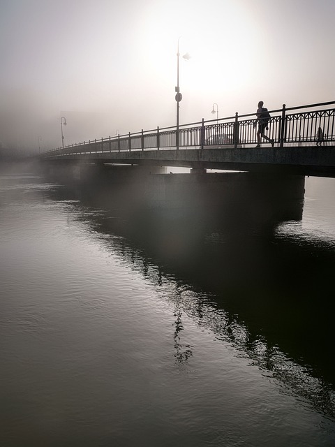 多雾路段 桥 河 - 上的免费照片