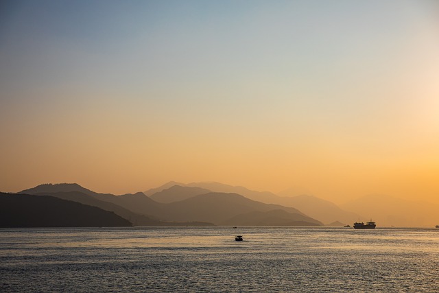 海洋 日落 香港 - 上的免费照片