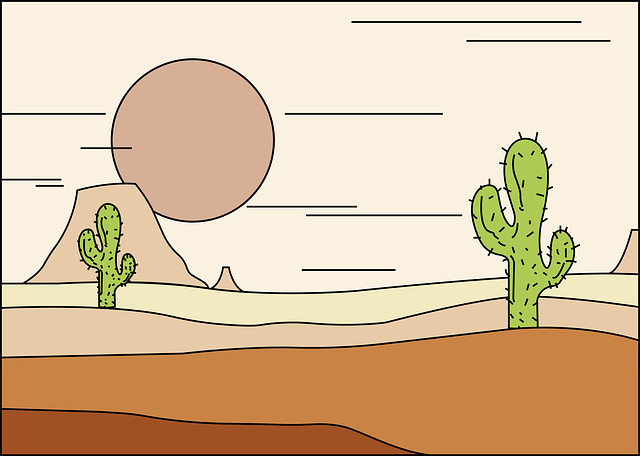 沙漠 仙人掌 自然 - 免费矢量图形