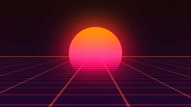 背景 Retrowave 行星 - 上的免费图片