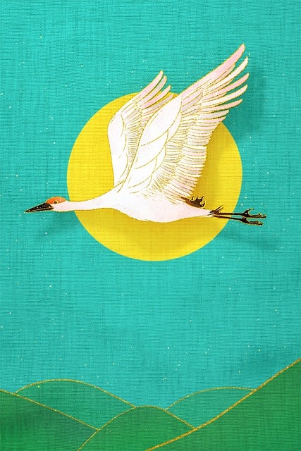 起重机 丹顶鹤 中国艺术 - 上的免费图片