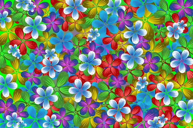 花朵 艺术 图案 - 免费矢量图形