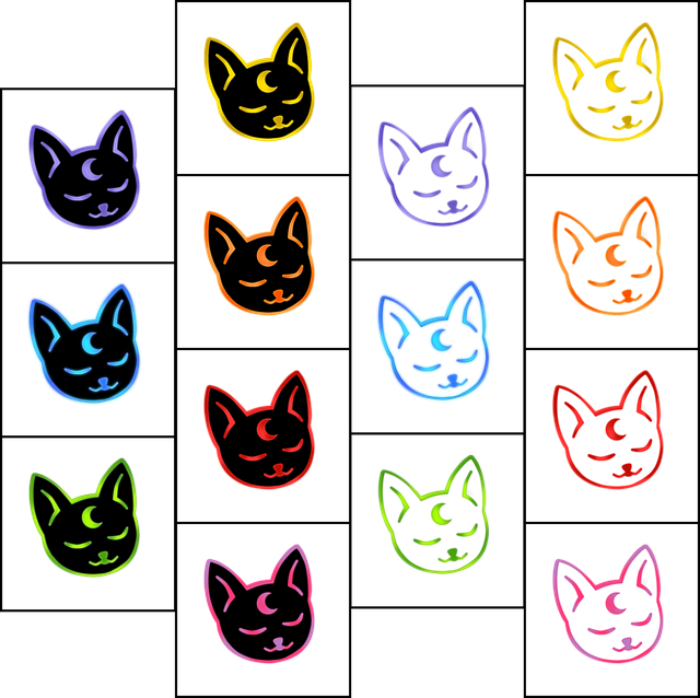 徽章 猫 彩虹 - 上的免费图片