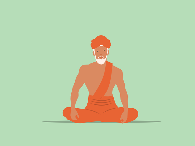 冥想 瑜伽 古鲁 - 免费矢量图形