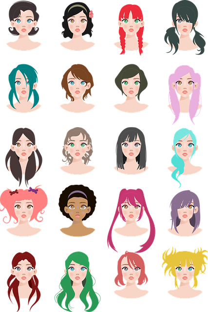 发型 女性 头发 - 免费矢量图形