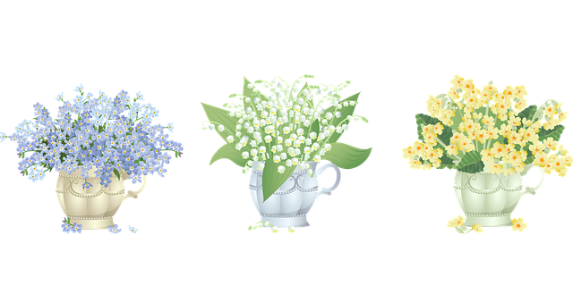 花朵 花束 花瓶 - 免费矢量图形