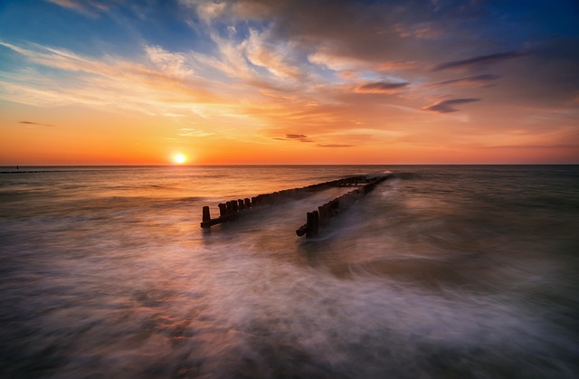海 海洋 日落 - 上的免费照片
