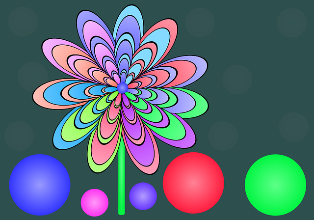 花 艺术 五颜六色的花 - 免费矢量图形