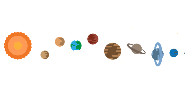 空间 太阳能发电系统 行星 - 免费矢量图形