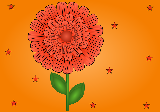 花 花卡 橙花 - 免费矢量图形