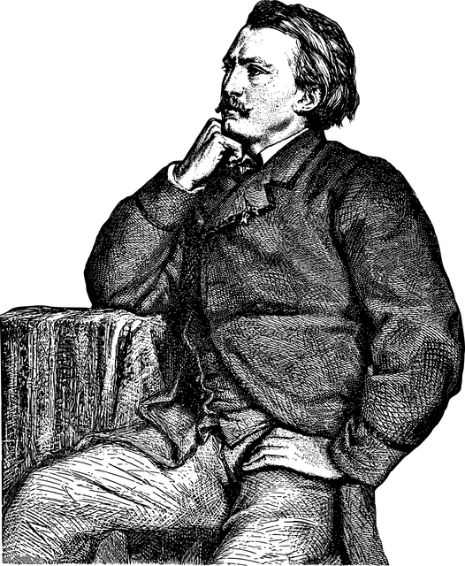 古斯塔夫·多雷 肖像 线条艺术 - 免费矢量图形