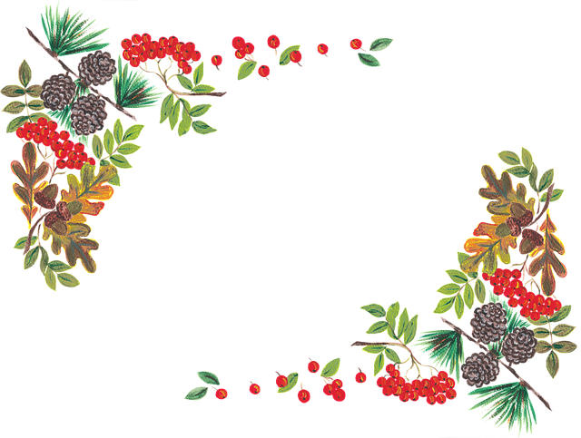 罗文浆果 森林 秋天 - 免费矢量图形