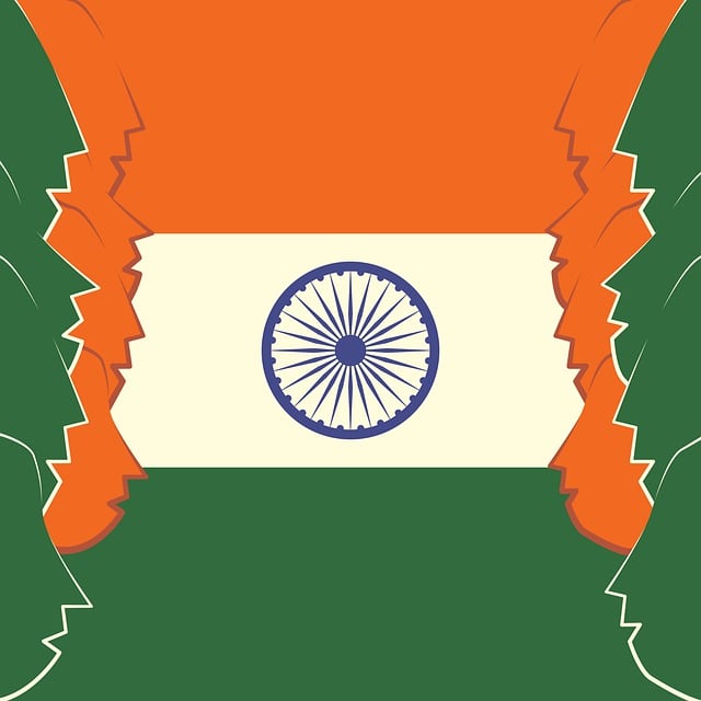 印度国旗颜色 三色带 藏红花-白-绿 - 上的免费图片