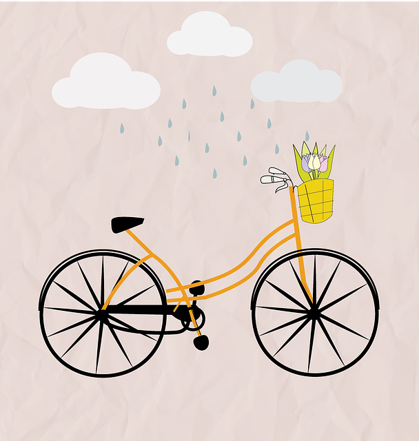 自行车 下雨 纸效果 - 上的免费图片