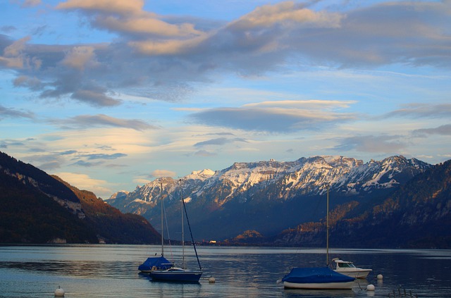 图恩湖 船 高山景观 - 上的免费照片
