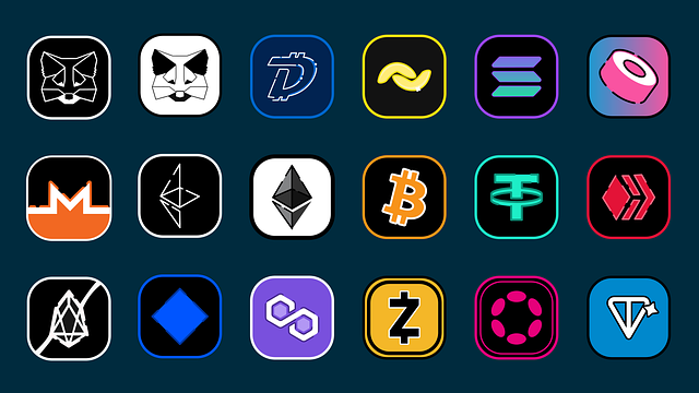 加密货币 图标 比特币 - 免费矢量图形