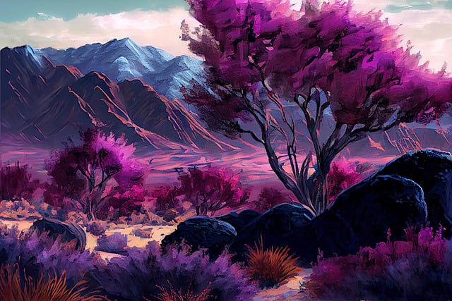 景观 山水画 紫色的 - 上的免费图片
