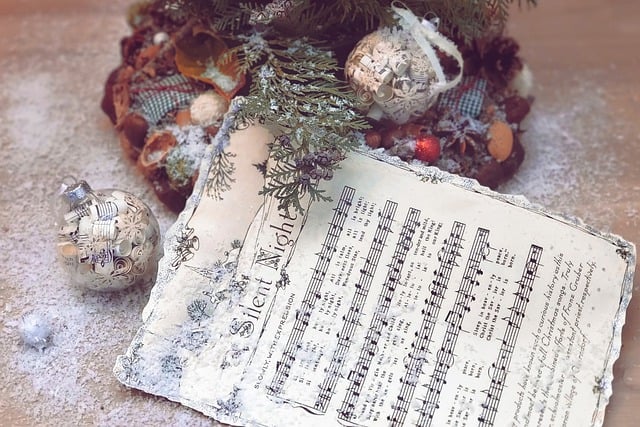 圣诞主题 平安夜 乐谱 - 上的免费照片