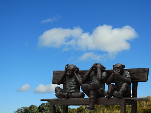 三只明智的猴子装饰 · 免费素材图片