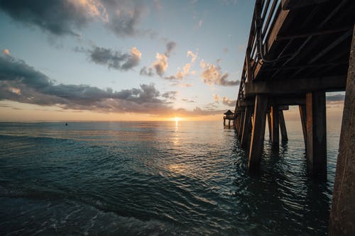 日落时海的风景 · 免费素材图片