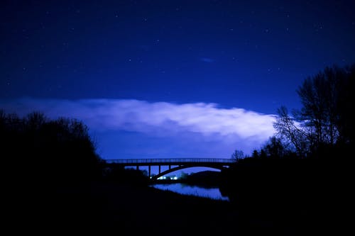 桁架桥的剪影照片 · 免费素材图片