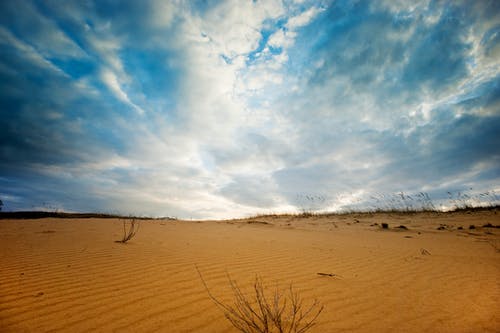 蓝天下的沙丘 · 免费素材图片