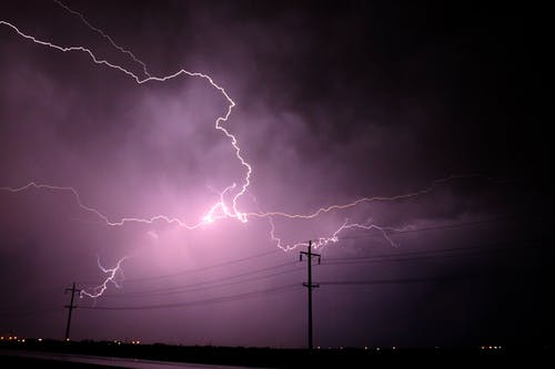 夜间雷击 · 免费素材图片