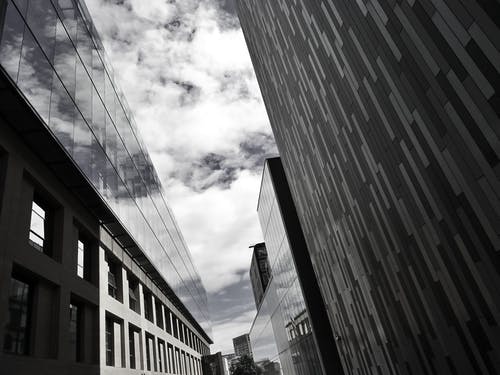 建筑物的灰度照片 · 免费素材图片