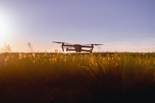 在草地上的黑色quadcopter无人机 · 免费素材图片