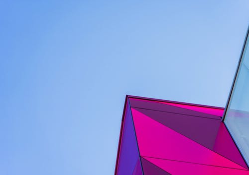粉色和蓝色的建筑图 · 免费素材图片