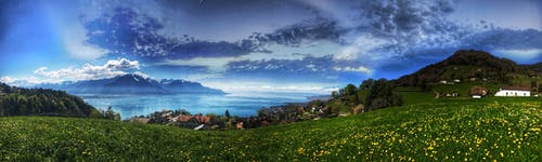 绿草与山 · 免费素材图片