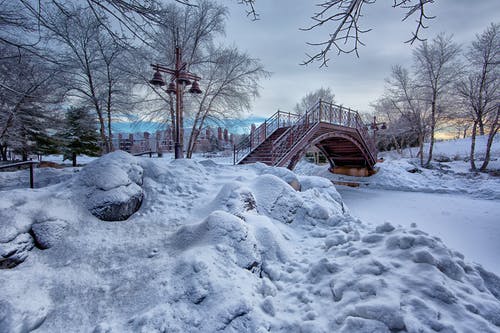 白雪桥照片 · 免费素材图片