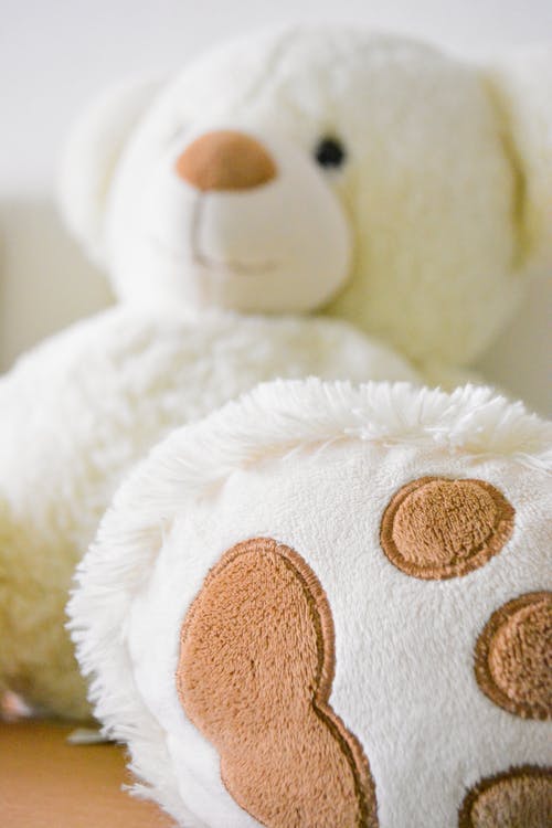 白色和棕色的熊毛绒玩具选择性照片 · 免费素材图片