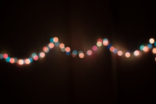 灯串的散景摄影 · 免费素材图片