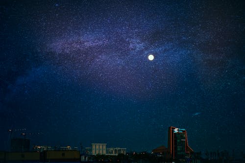 夜间城市景观的风景摄影 · 免费素材图片